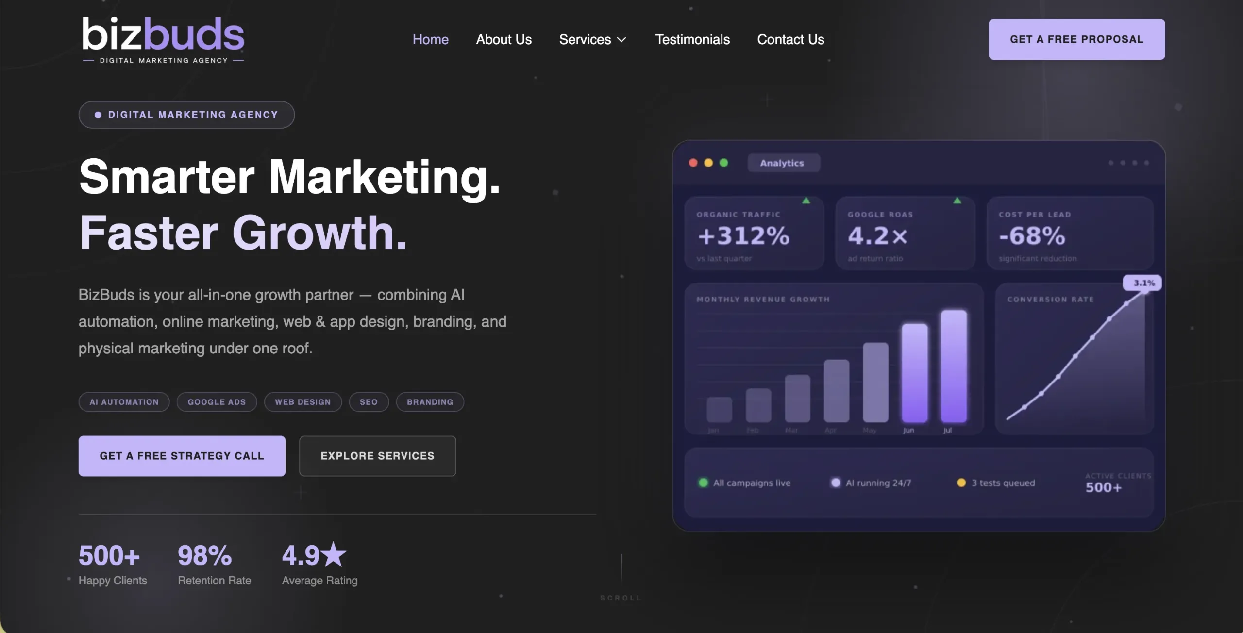 Website development for an agency